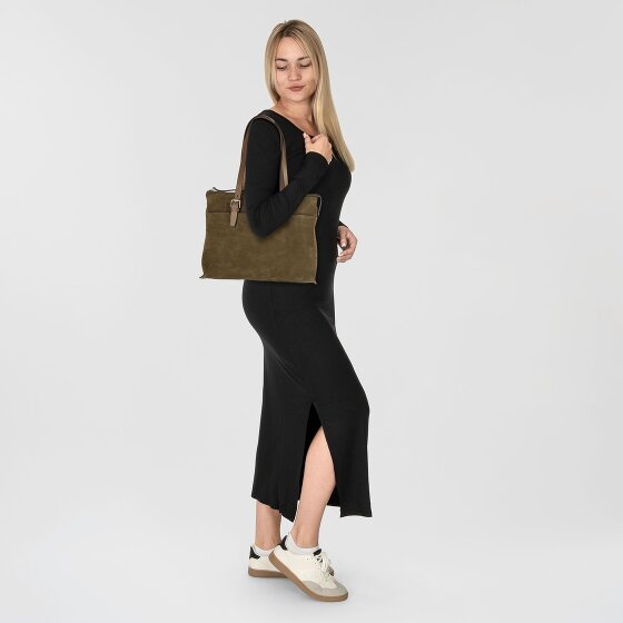 Castelijn & Beerens Nubuck Schoudertas Leer 40 cm Laptop compartiment