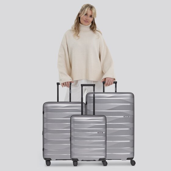 Bergpfeil Travel 4-wiel kofferset, 3-delig, met rekbare vouw
