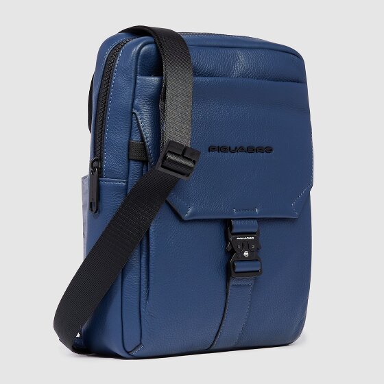 Piquadro Than Schoudertas RFID-bescherming Leer 22 cm