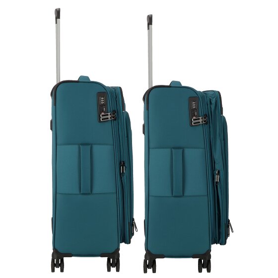 d&n Travel Line 9504 4 wielen Kofferset 3-delig met uitbreidingsplooi