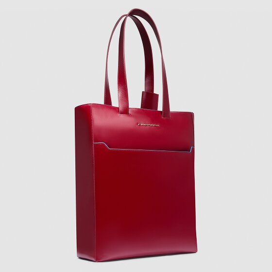 Piquadro Blue Square Schoudertas RFID-bescherming Leer 30 cm Laptop compartiment