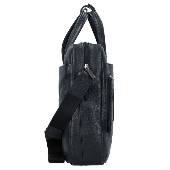 Piquadro Aktetas leer 44 cm laptop compartiment