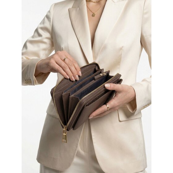 Lazarotti Bologna Leren Zip-Around Portemonnee Mobiel Telefoonhoesje Leer 19 cm