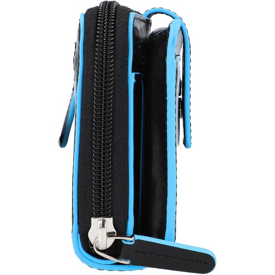 Piquadro Blauwe Vierkante Portemonnee RFID Leer 17,5 cm
