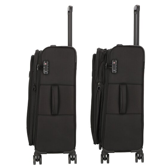 d&n Travel Line 9704 4 wielen Kofferset 3-delig met uitbreidingsplooi