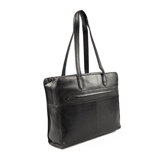 Plevier Power Koffer Leer 41.5 cm Laptop compartiment
