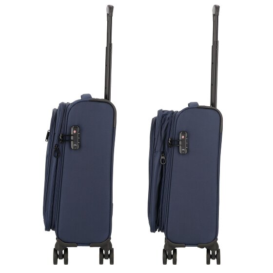 d&n Travel Line 9704 4 wielen Cabinewagen S 55 cm met uitbreidingsplooi