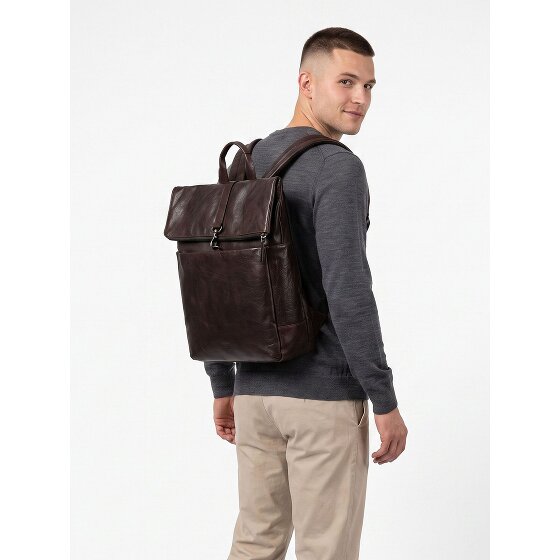 Jost Glasgow Dagrugzak RFID-bescherming Leder 42 cm Laptopvak