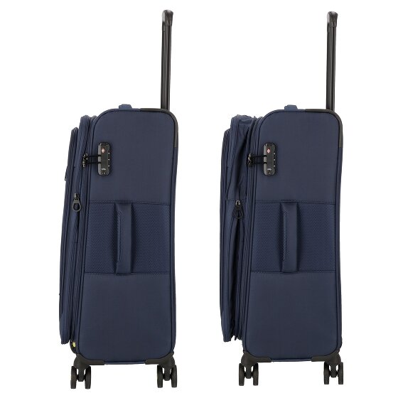 d&n Travel Line 9704 4 wielen Kofferset 3-delig met uitbreidingsplooi