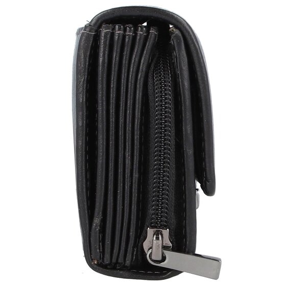 Greenland Nature Zwarte Nappa-portemonnee RFID-leer 18 cm Greenland Nature Zwarte Nappa-portemonnee RFID-leer 18 cm