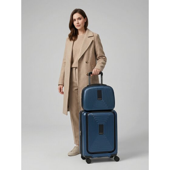 Redolz Essentials 14 kofferset 2 stuks cabine trolley met stretch vouw + beautycase