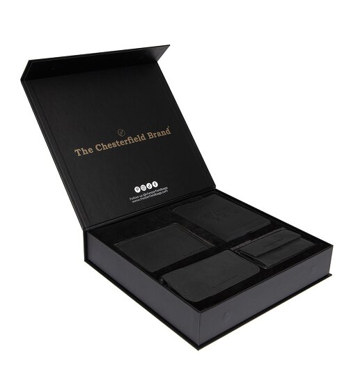 The Chesterfield Brand Portemonnee geschenkset 4-delig leer 12 cm