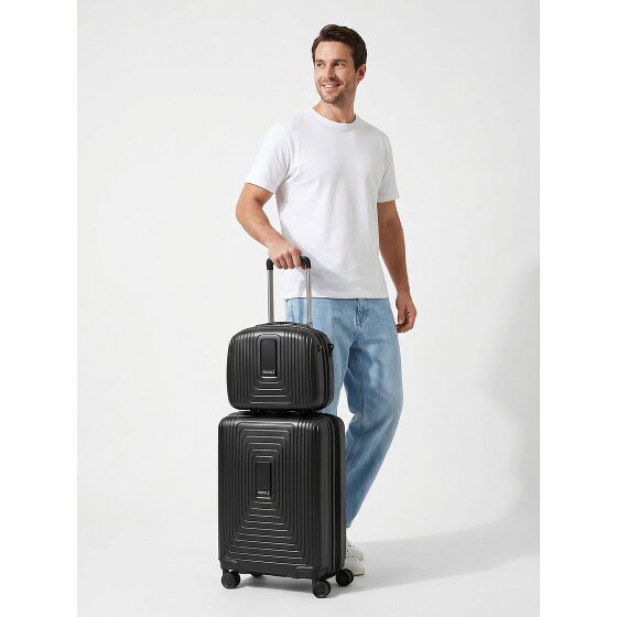 Redolz Essentials 14 kofferset 2 stuks cabine trolley met stretch vouw & beautycase
