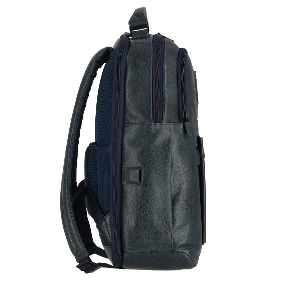 Piquadro P15S Dagrugzak Leer 43 cm Laptop compartiment