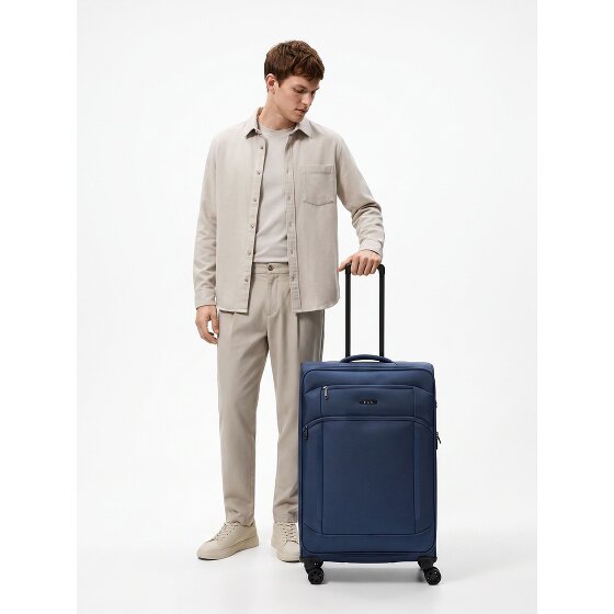 d&n Travel Line 9804 4 wielen Trolley L 78 cm met uitbreidingsplooi