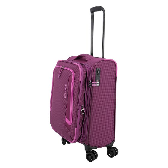 Travelite Corsiica 4 wielen Cabinewagen S 55 cm met uitbreidingsplooi