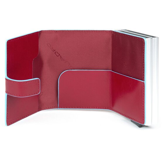 Piquadro Blauw Vierkant Creditcardetui RFID Leer 7 cm