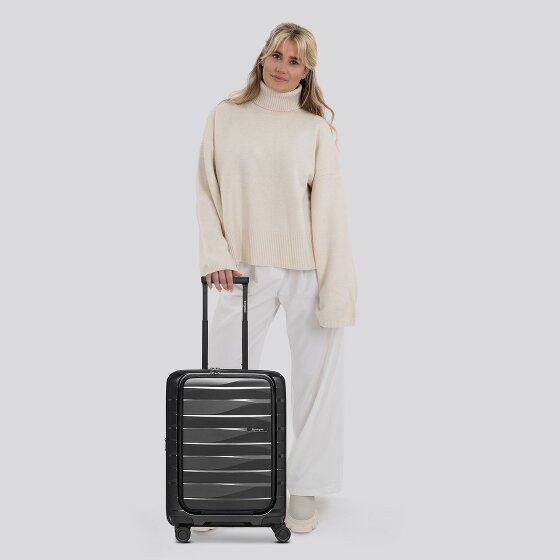 Bergpfeil Travel 4 wielen Cabinewagen 55 cm Laptop compartiment met uitbreidingsplooi