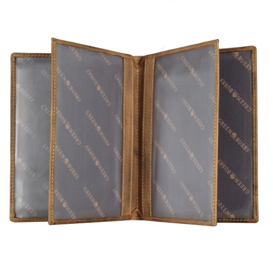 Greenburry Vintage Stag ID Case Leer 12 cm