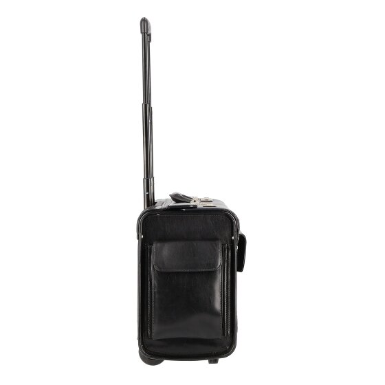 Dermata 2 wielen Loodswagen Leer 39 cm Laptop compartiment