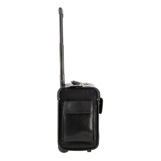 Dermata 2 wielen Pilotentrolley Leder 39 cm Laptopvak