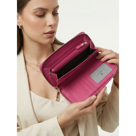 Lazarotti Bologna Leer XL Dubbele Zip-Around Portemonnee RFID Leer 20 cm