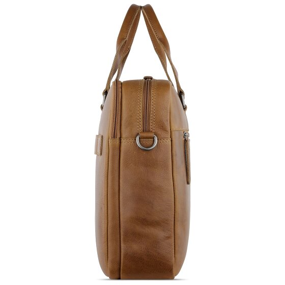 Klondike 1896 Gold Brain Briefcase Leer 35 cm Laptopcompartiment