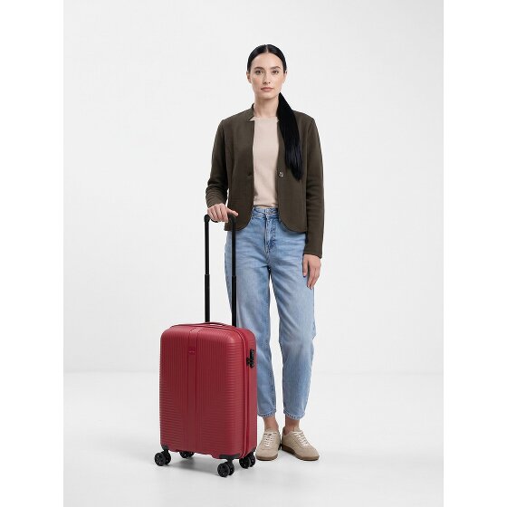 Travelite Air Stripe 4 wielen Cabinewagen S 55 cm met uitbreidingsplooi