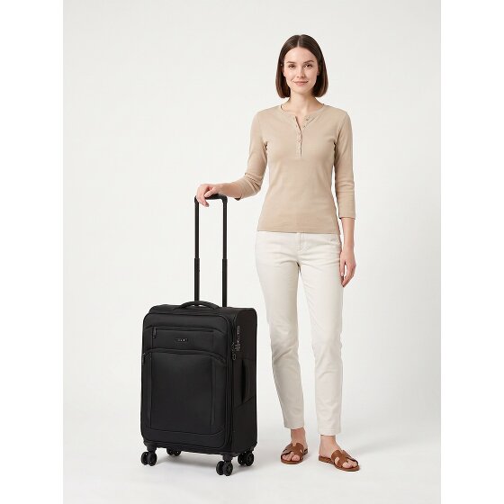 d&n Travel Line 9804 4 wielen Trolley M 68 cm met uitbreidingsplooi