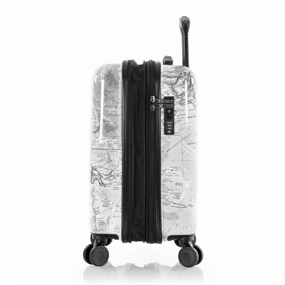 Heys Black Camo 4 wielen Cabinewagen S 53 cm met uitbreidingsplooi