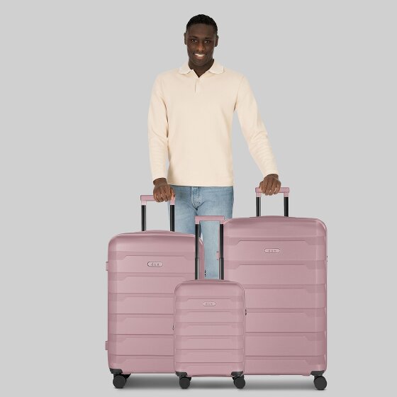 d&n South Dakota 4 wielen Kofferset 3-delig met uitbreidingsplooi