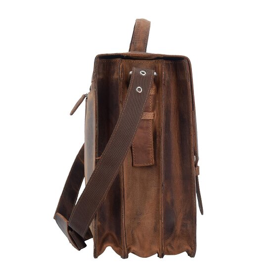 Plevier Retro Zeppelin Koffer Leer 43.5 cm Laptop compartiment