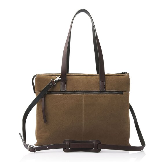 Castelijn & Beerens Nubuck Schoudertas Leer 40 cm Laptop compartiment