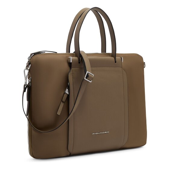 Piquadro Lyra Aktentas Leder 42 cm Laptopvak met uitbreidingsplooi