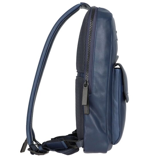 Piquadro Schoudertas Leer 20 cm