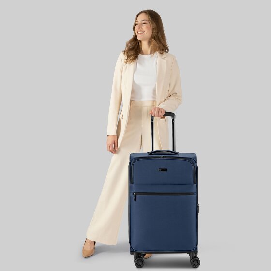 bugatti Valencia Soft 4 wielen Trolley M 65 cm met uitbreidingsplooi