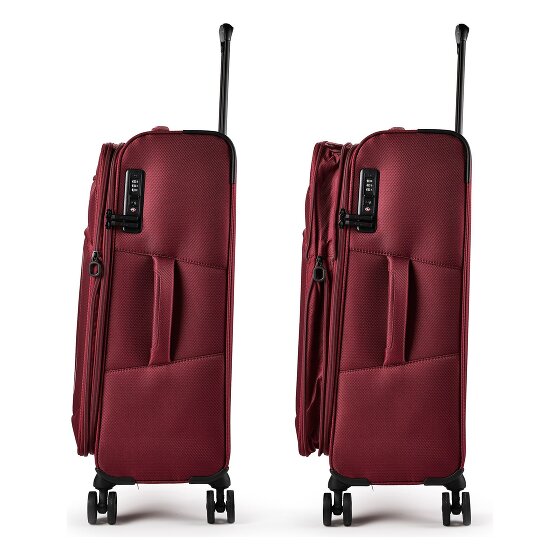 d&n Travel Line 9804 4 wielen Kofferset 3-delig met uitbreidingsplooi
