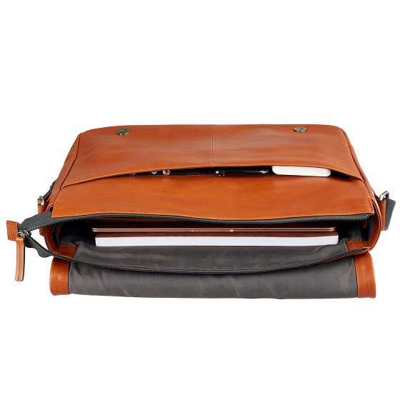 Leonhard Heyden Hamburg Messenger Leder 38 cm Laptopcompartiment