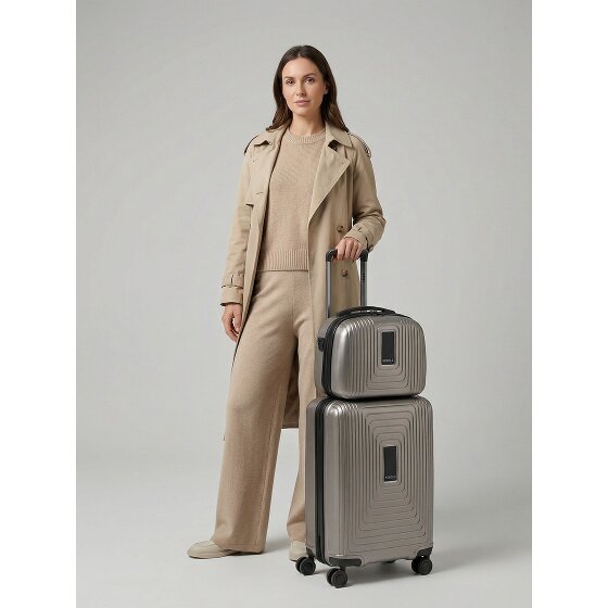 Redolz Essentials 14 kofferset 2 stuks cabine trolley met stretch vouw & beautycase