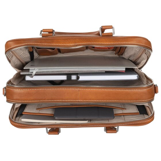 Leonhard Heyden Bergamo aktetas leer 41 cm Laptopvak
