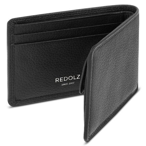 Redolz Leather Essentials QF kleine portemonnee RFID leer 10,5 cm