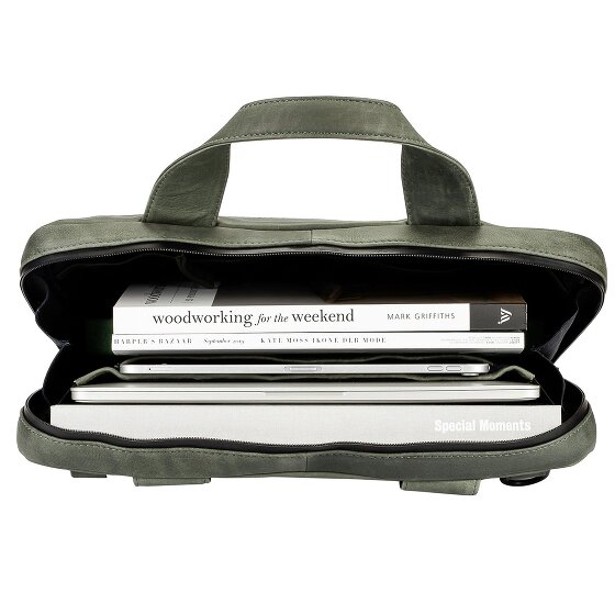 Leonhard Heyden Haagse Leren Aktetas 38 cm Laptopcompartiment