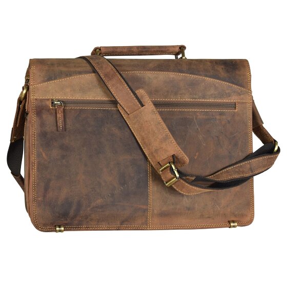 Greenburry Vintage aktetas Leer 40 cm Laptopcompartiment