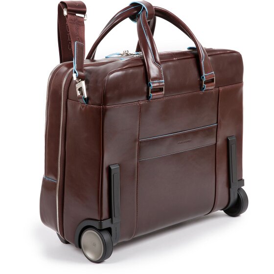 Piquadro Blue Square 2 wielen Zakelijke trolley Leder 37 cm Laptopvak