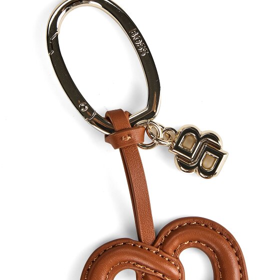 Boss Lederen pretzel-sleutelhanger 12 cm