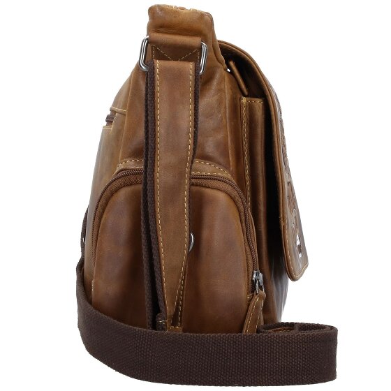 Greenburry Vintage Café Racer Messenger Leer 39 cm