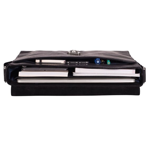 Leonhard Heyden Bergamo Messenger Leer 38 cm Laptopcompartiment