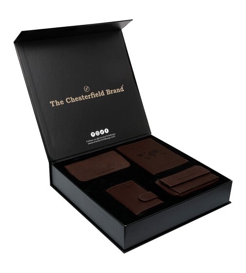 The Chesterfield Brand Creditcardhouder 4-delige geschenkset leer 7 cm