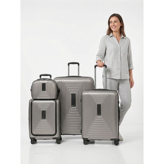 Redolz Essentials14 4-wiel kofferset Beautycase 4st met uitklapbaar laptopvak