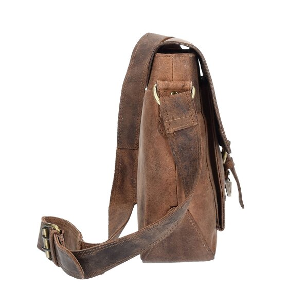 Harold's Antieke Messenger 32 cm Leder Laptopcompartiment